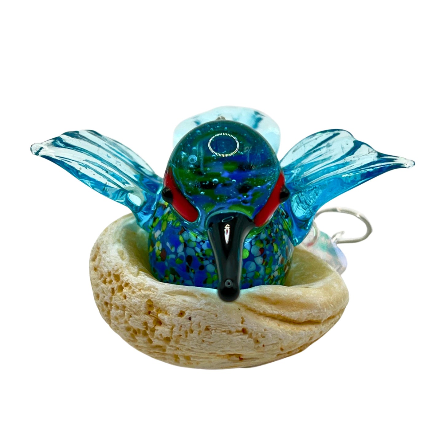 Glass Hummingbird Sun Catcher – Crystal Beaded Window Decor, Handmade Nature Gift (Green or Turquoise)