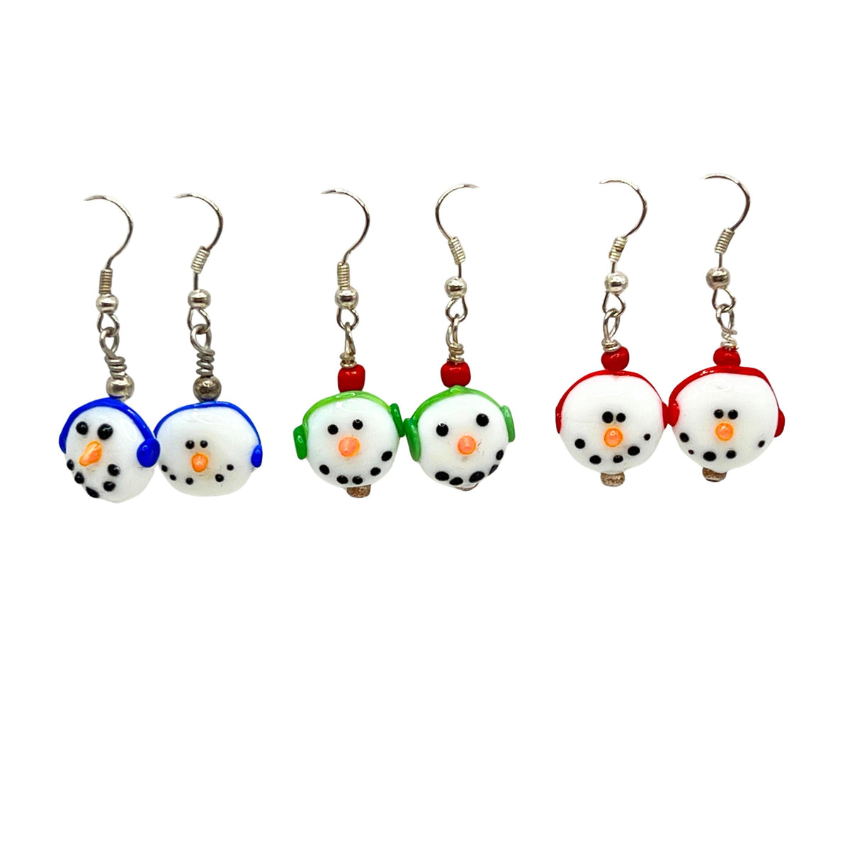 Whimsical Snowman Earrings - Holiday Stocking Stuffer