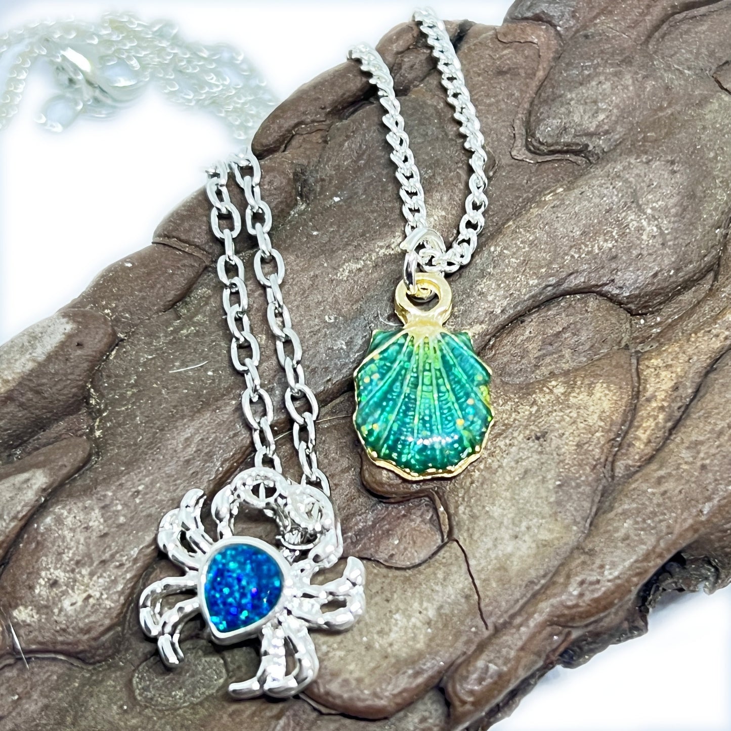 Mermaid Anklet – Silver Tone Chain with Mermaid, Crab or Sea Shell Charm, Coastal Beach Gift