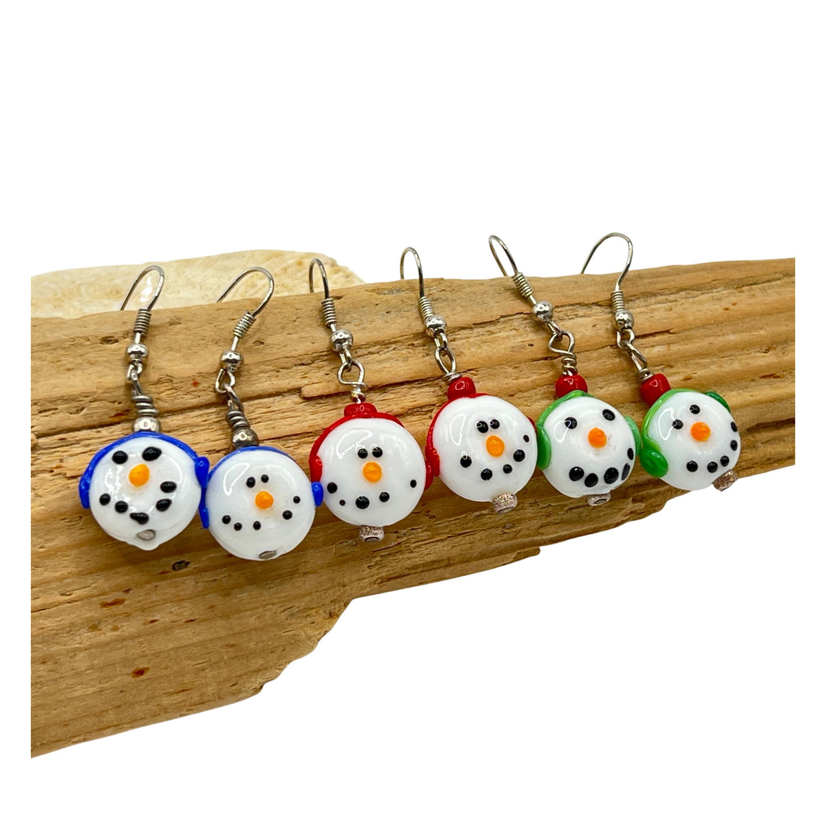 Whimsical Snowman Earrings - Holiday Stocking Stuffer