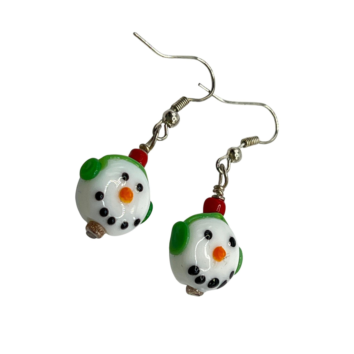 Whimsical Snowman Earrings - Holiday Stocking Stuffer