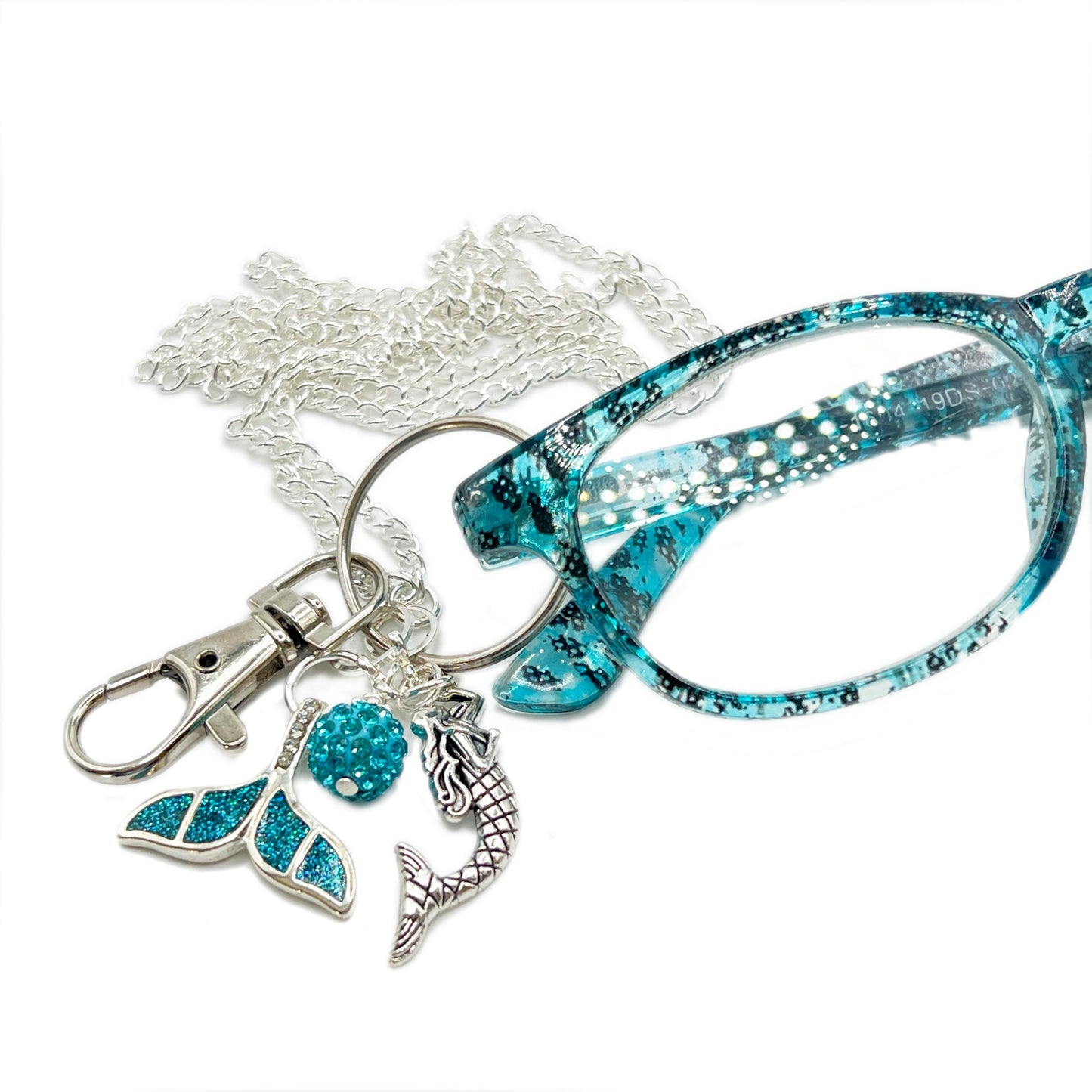 Mermaid Eyeglass Lanyard – Beach Charm Glasses Holder Necklace, Coastal Gift for Her