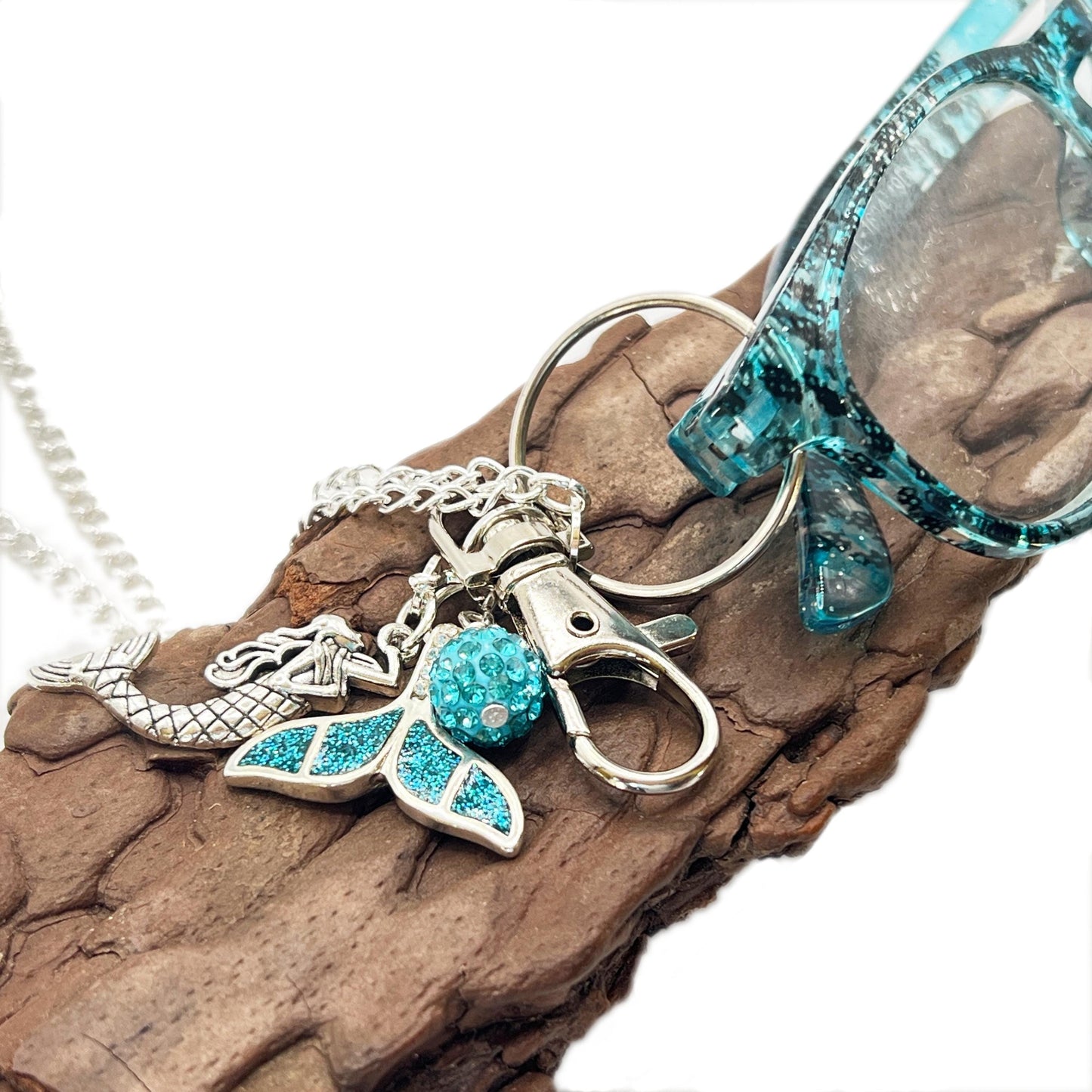 Mermaid Eyeglass Lanyard – Beach Charm Glasses Holder Necklace, Coastal Gift for Her