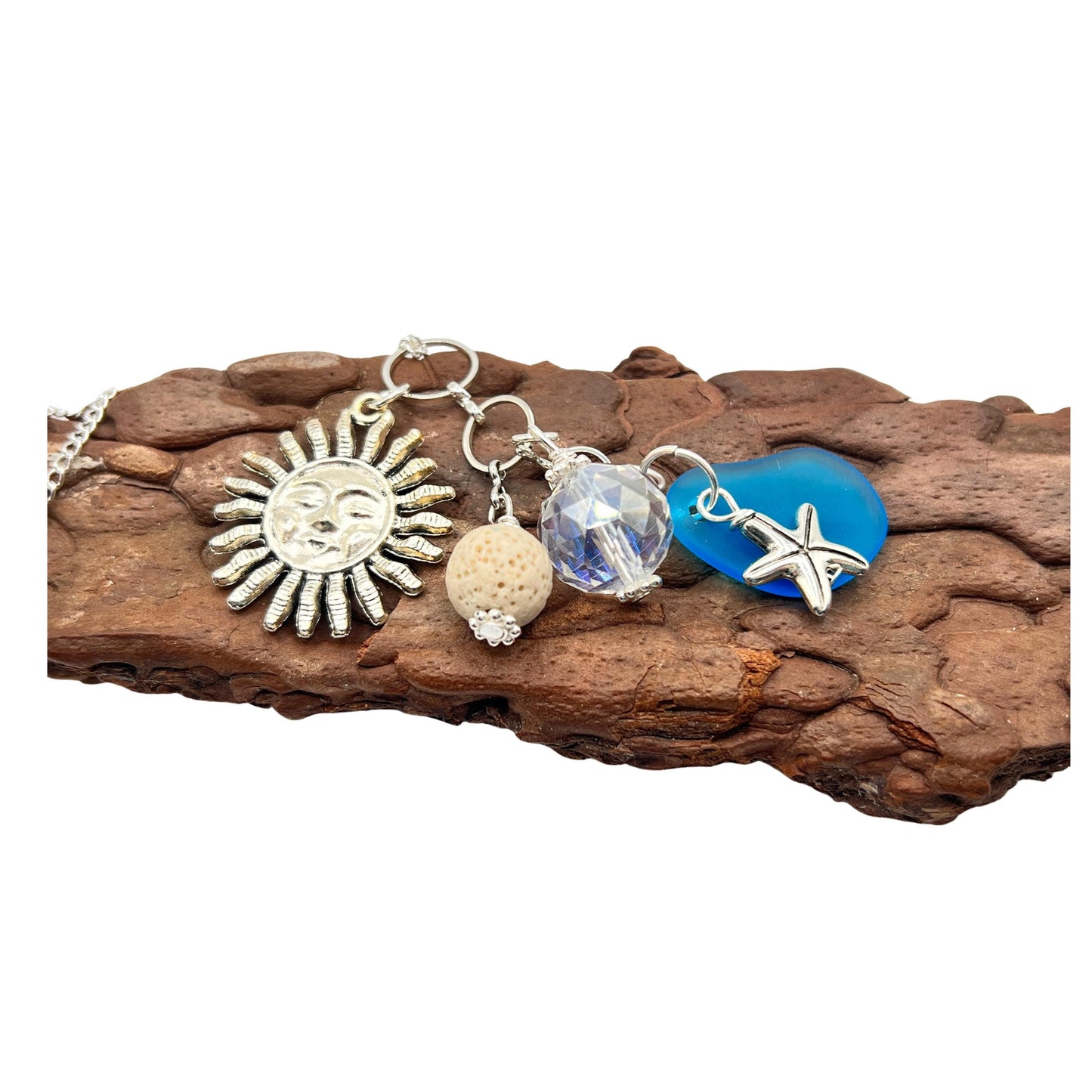 Starfish Car Mirror Charm, Sun Catcher for Car, Beach Decor