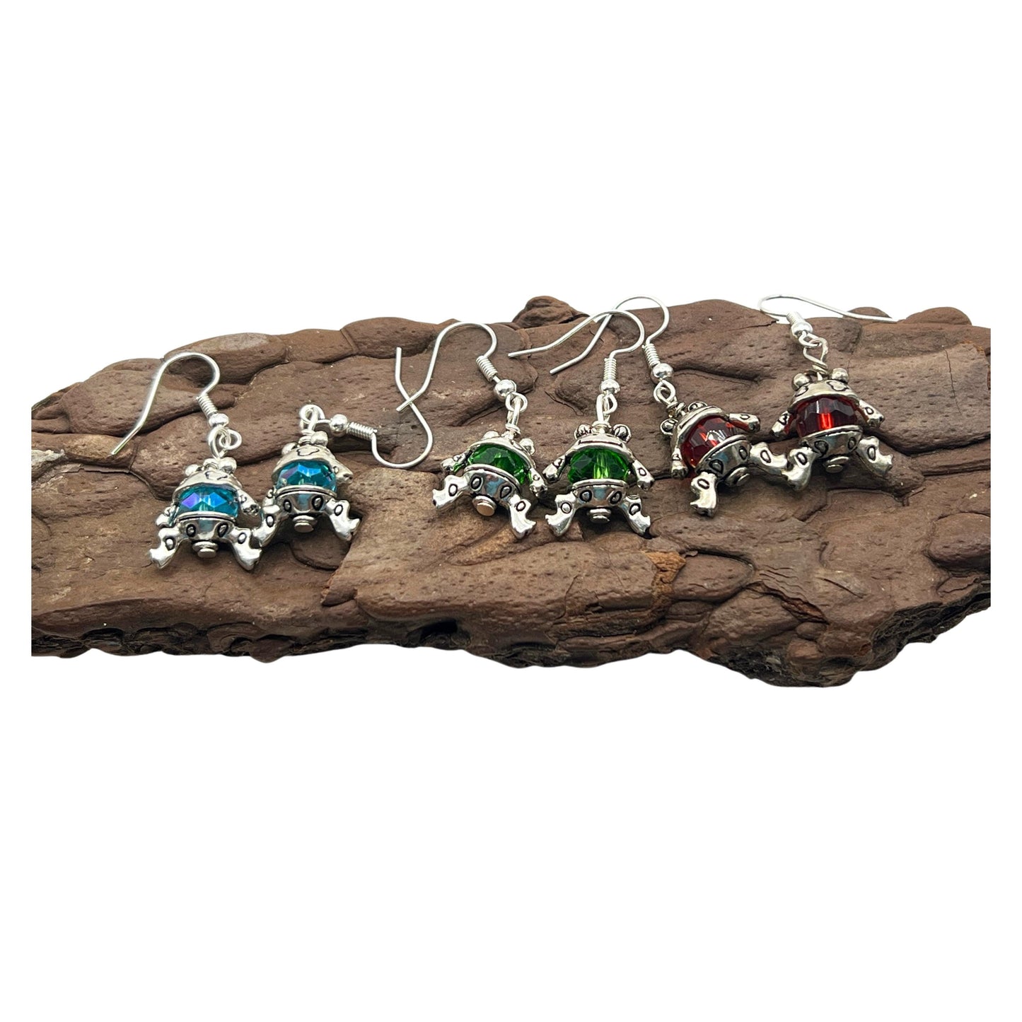 Frog Earrings – Pearl Accent Crystal Dangle, Playful Lightweight Animal Jewelry Gift