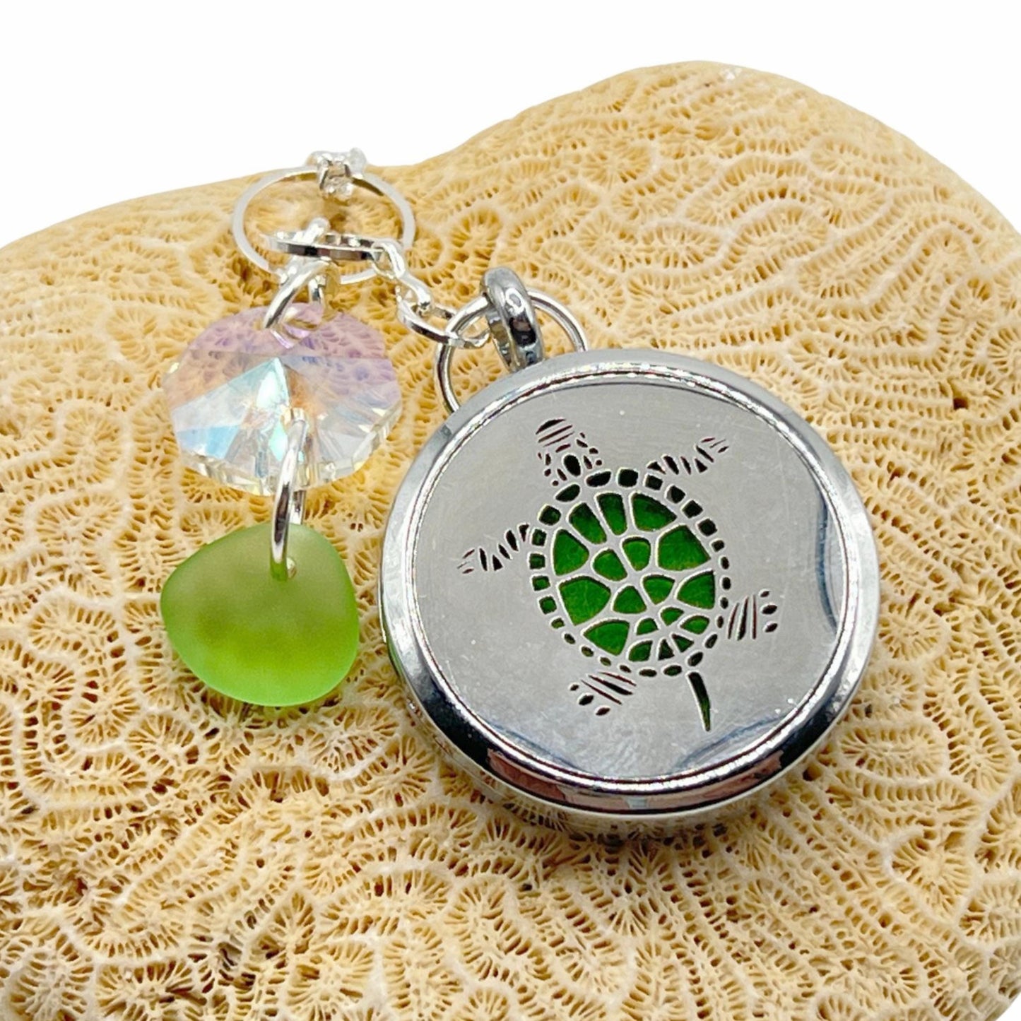 Sea Turtle Car Charm – Felt Diffuser Rear View Mirror Charm, Choose Sea Turtle, Lotus or Starfish