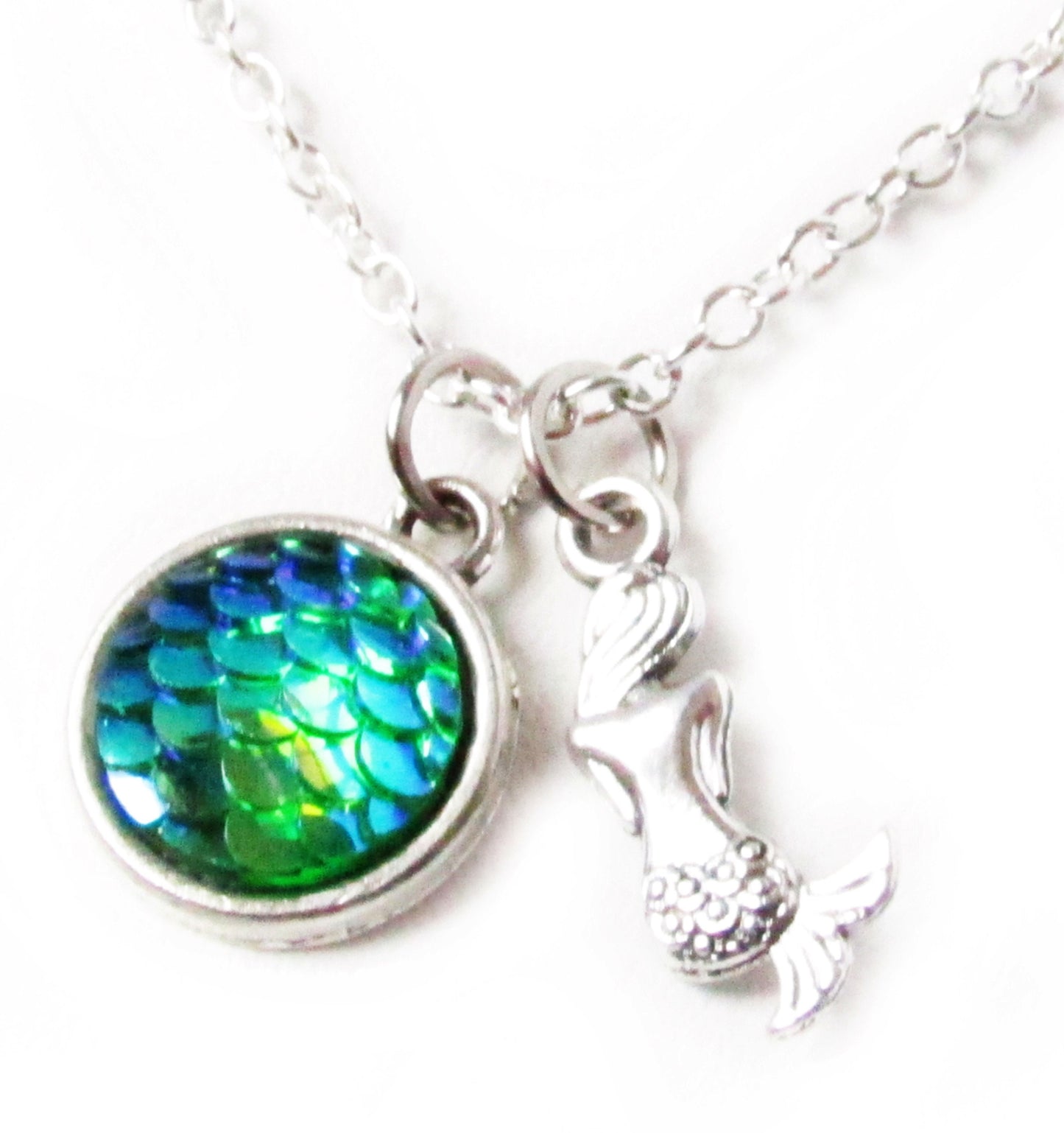 Mermaid Anklet – Silver Tone Chain with Mermaid, Crab or Sea Shell Charm, Coastal Beach Gift