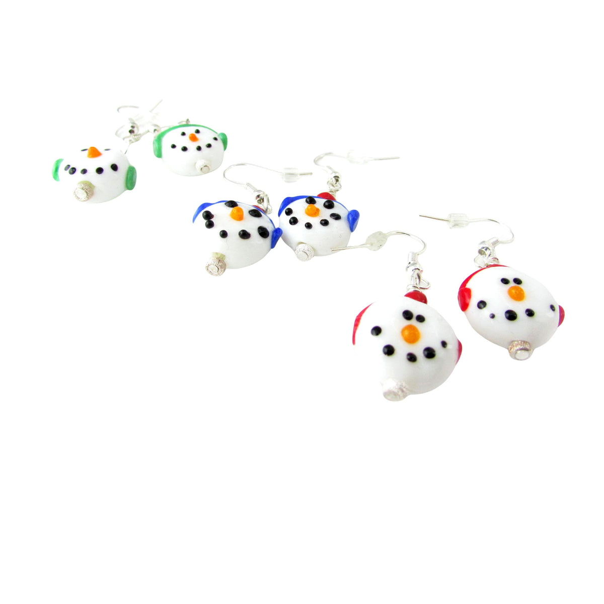 Whimsical Snowman Earrings - Holiday Stocking Stuffer