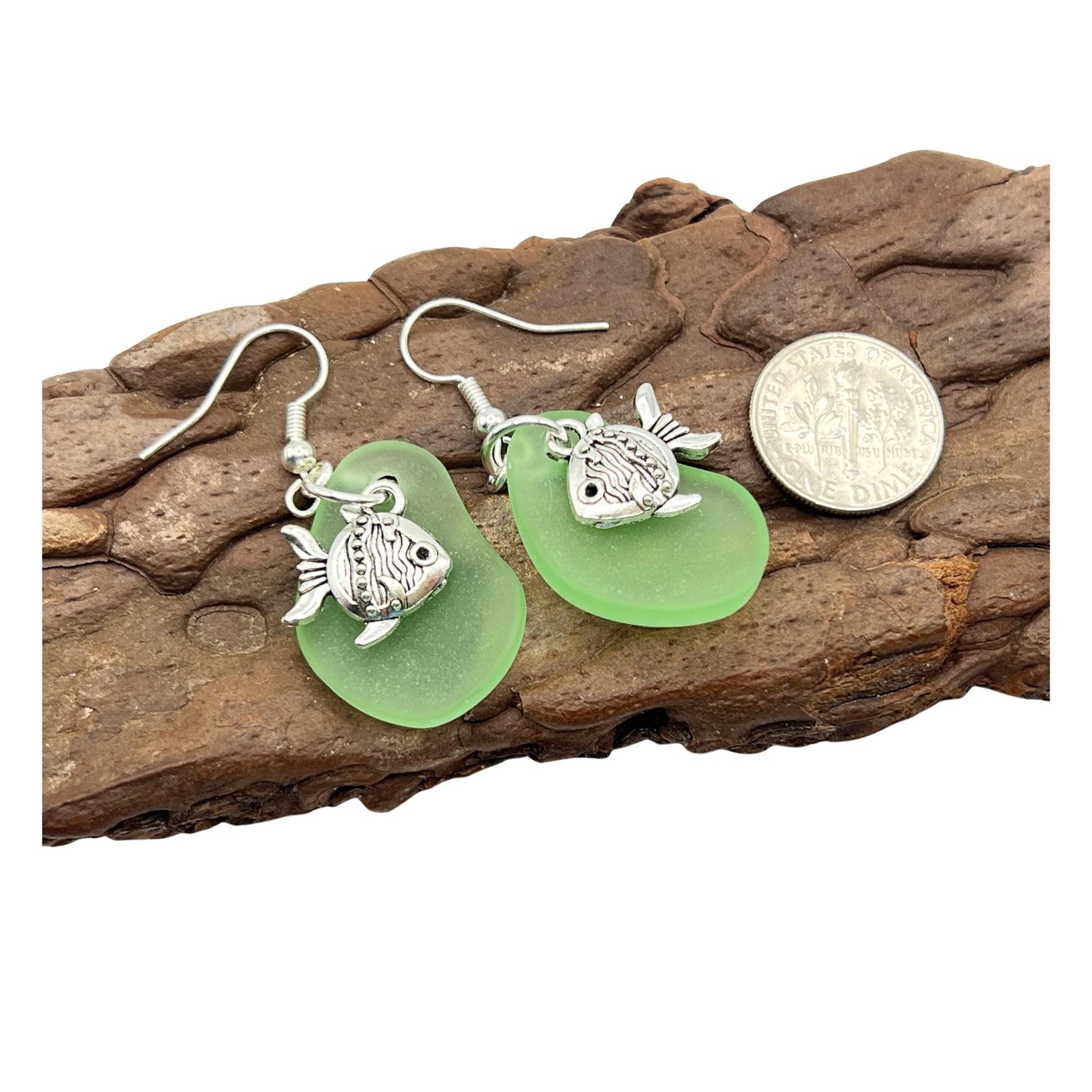 Sea Turtle & Starfish Earrings – Sea Glass Beach Jewelry, Choose Your Design & Color