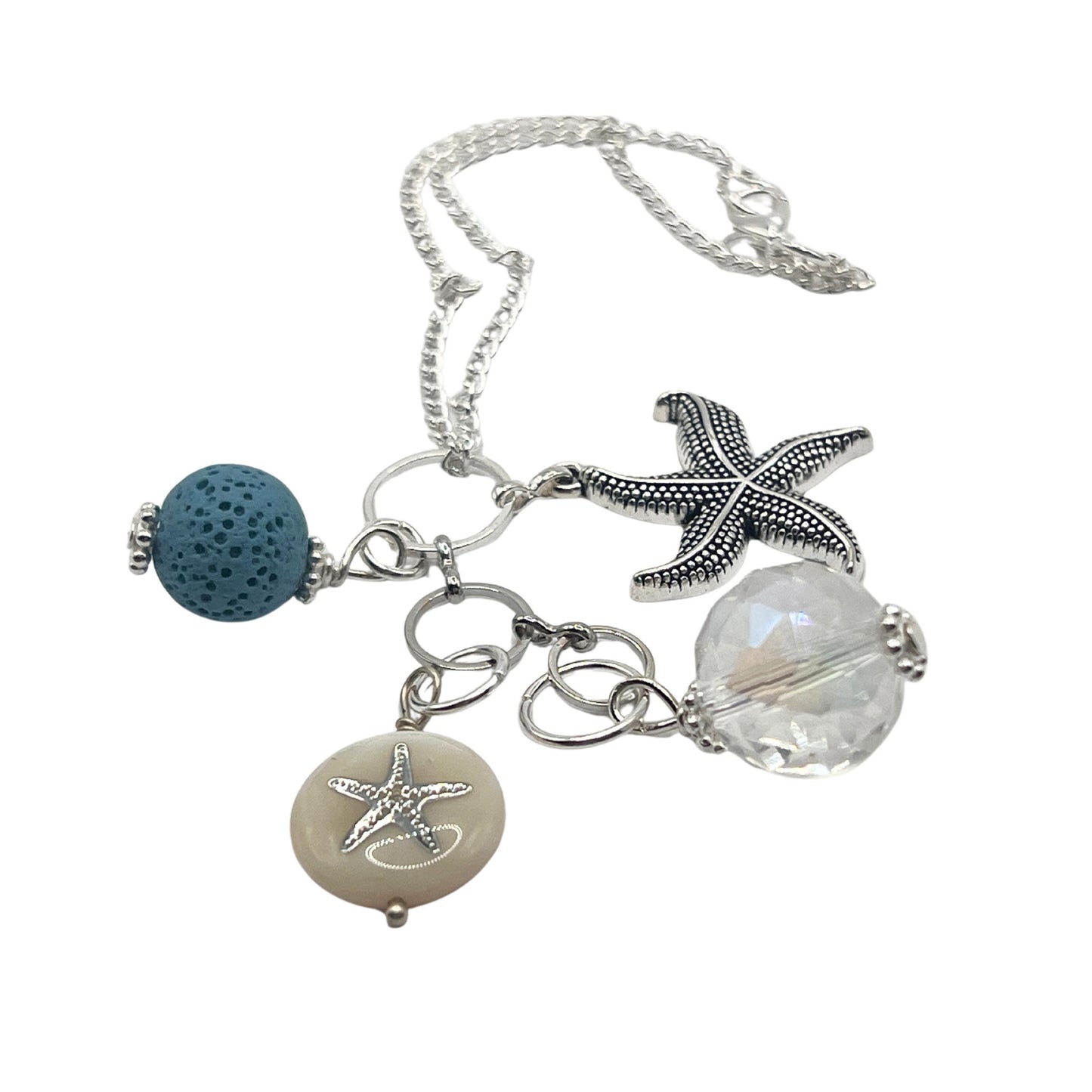 Starfish Car Charm, Essential Oil Diffuser, Beach Rear View Mirror