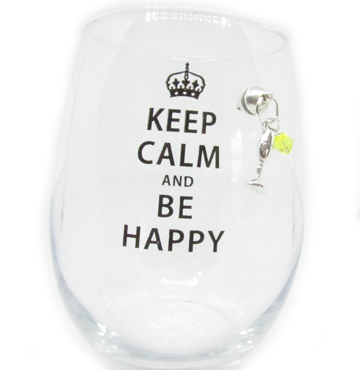 Magnetic Wine Glass Charms – Crystal Bead Drink Markers for Stemless Glassware, Handmade Set of 4