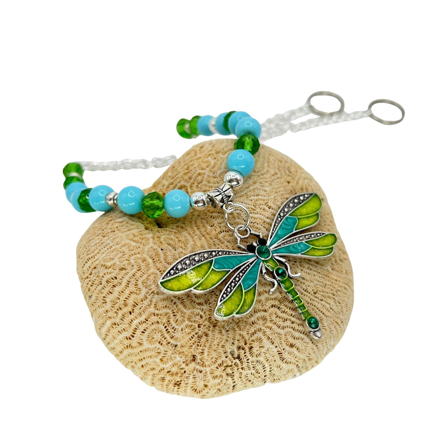 Dragonfly Curtain Tiebacks – Beaded Sparkle Nursery & Girls Room Decor, Handmade Set of 2