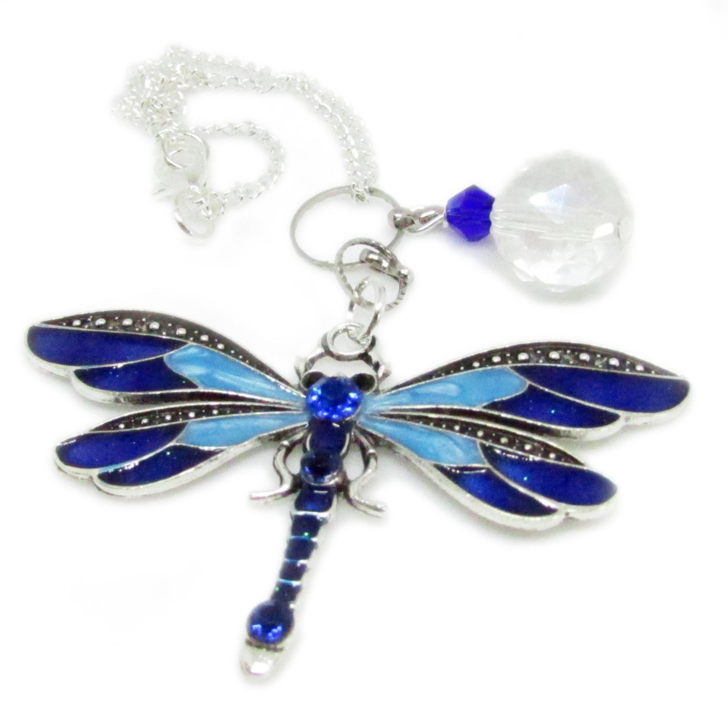 Dragonfly Car Charm – Crystal Sun Catcher Rear View Mirror Charm, Choose Your Color