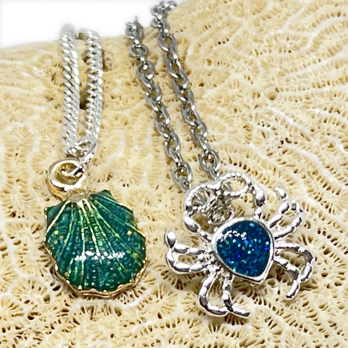 Mermaid Anklet – Silver Tone Chain with Mermaid, Crab or Sea Shell Charm, Coastal Beach Gift