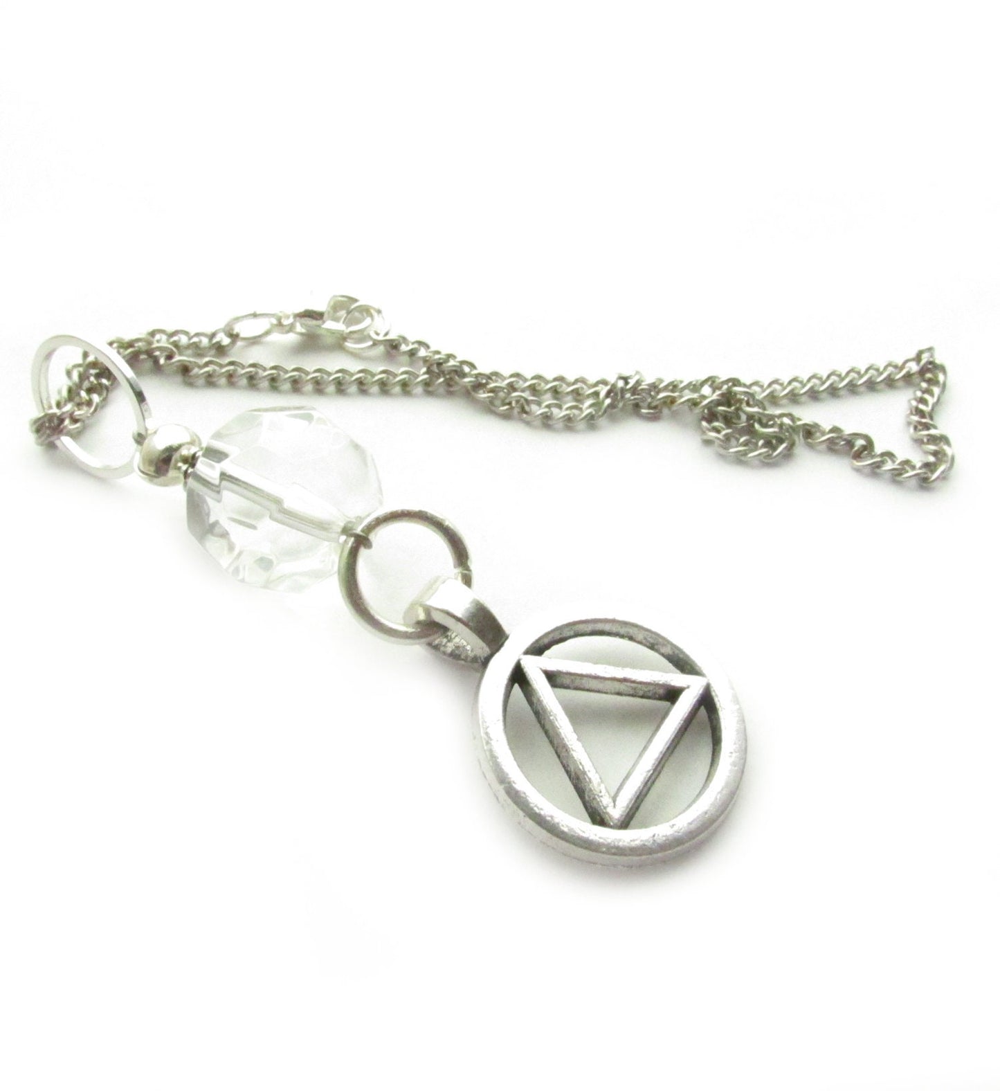 Crystal AA Car Charm – Addiction Recovery Rear View Mirror Gift, Sobriety Car Accessory