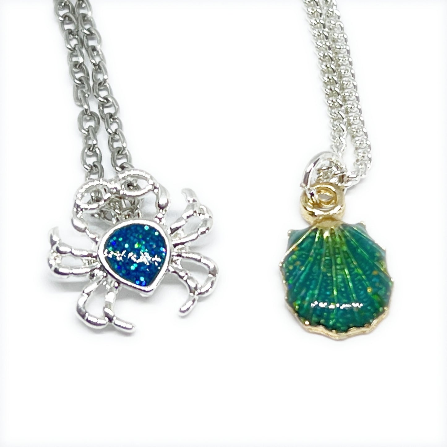Mermaid Anklet – Silver Tone Chain with Mermaid, Crab or Sea Shell Charm, Coastal Beach Gift