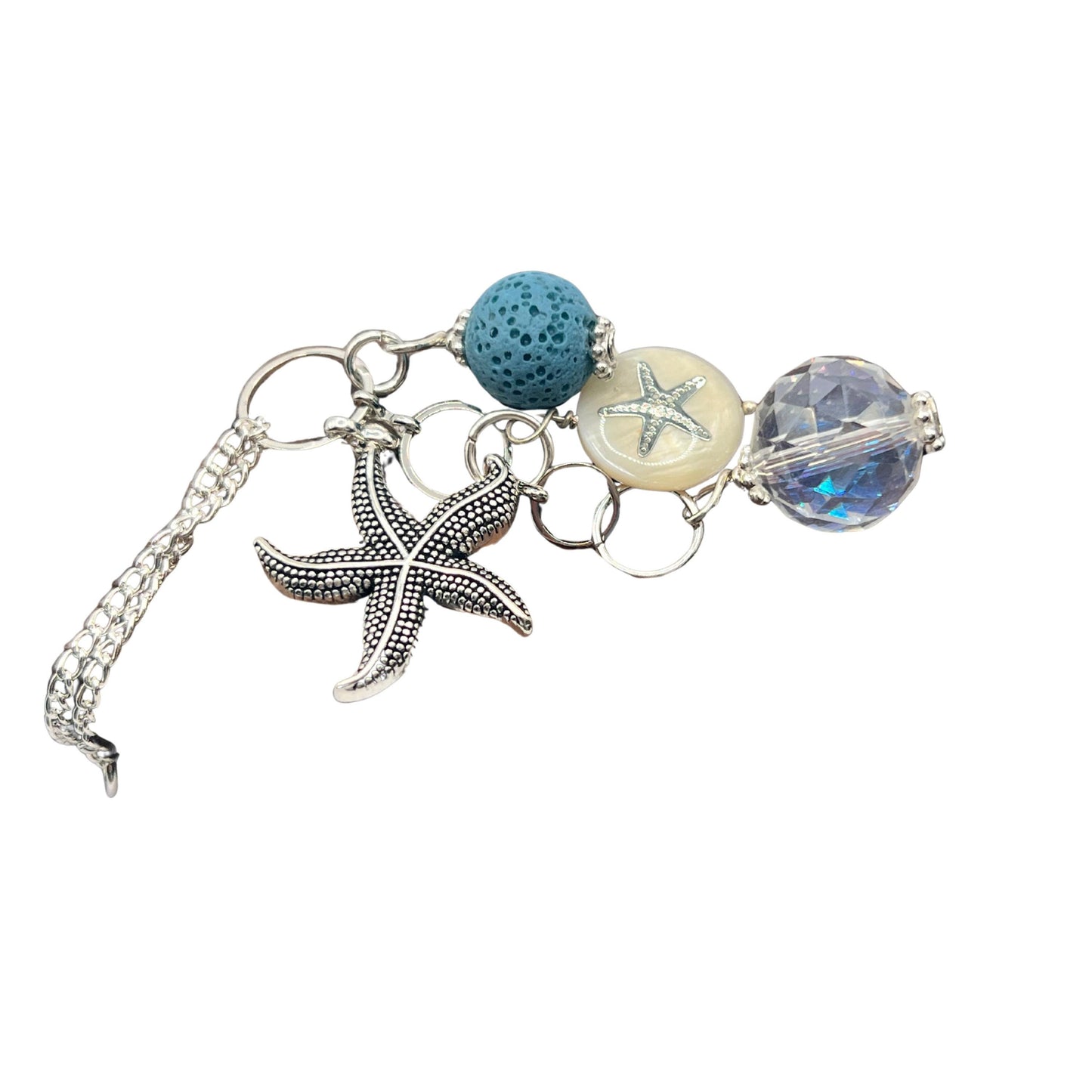 Starfish Car Charm, Essential Oil Diffuser, Beach Rear View Mirror