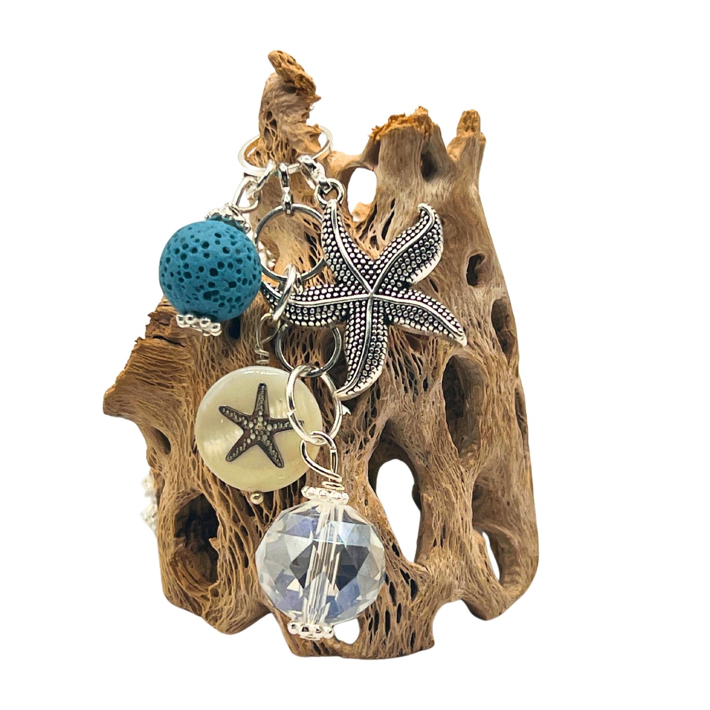 Starfish Car Charm, Essential Oil Diffuser, Beach Rear View Mirror