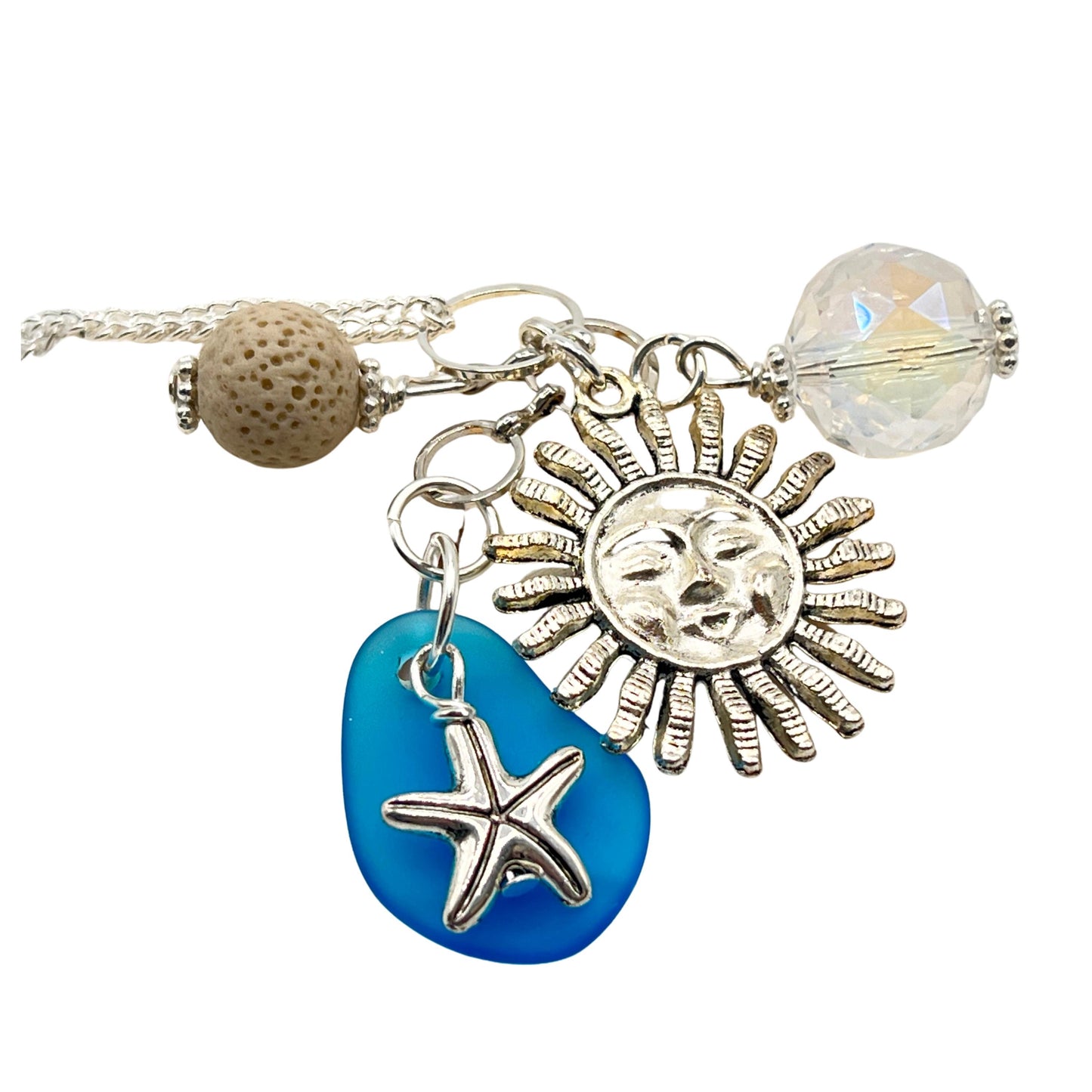 Starfish Car Mirror Charm, Sun Catcher for Car, Beach Decor