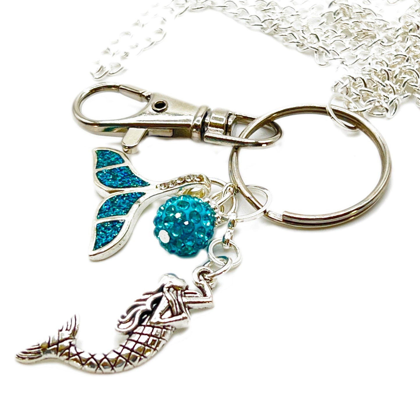 Mermaid Eyeglass Lanyard – Beach Charm Glasses Holder Necklace, Coastal Gift for Her
