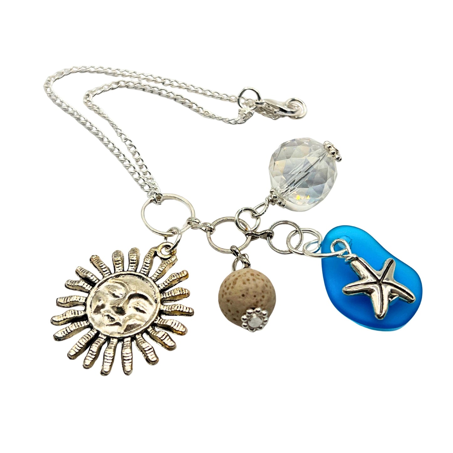 Starfish Car Mirror Charm, Sun Catcher for Car, Beach Decor