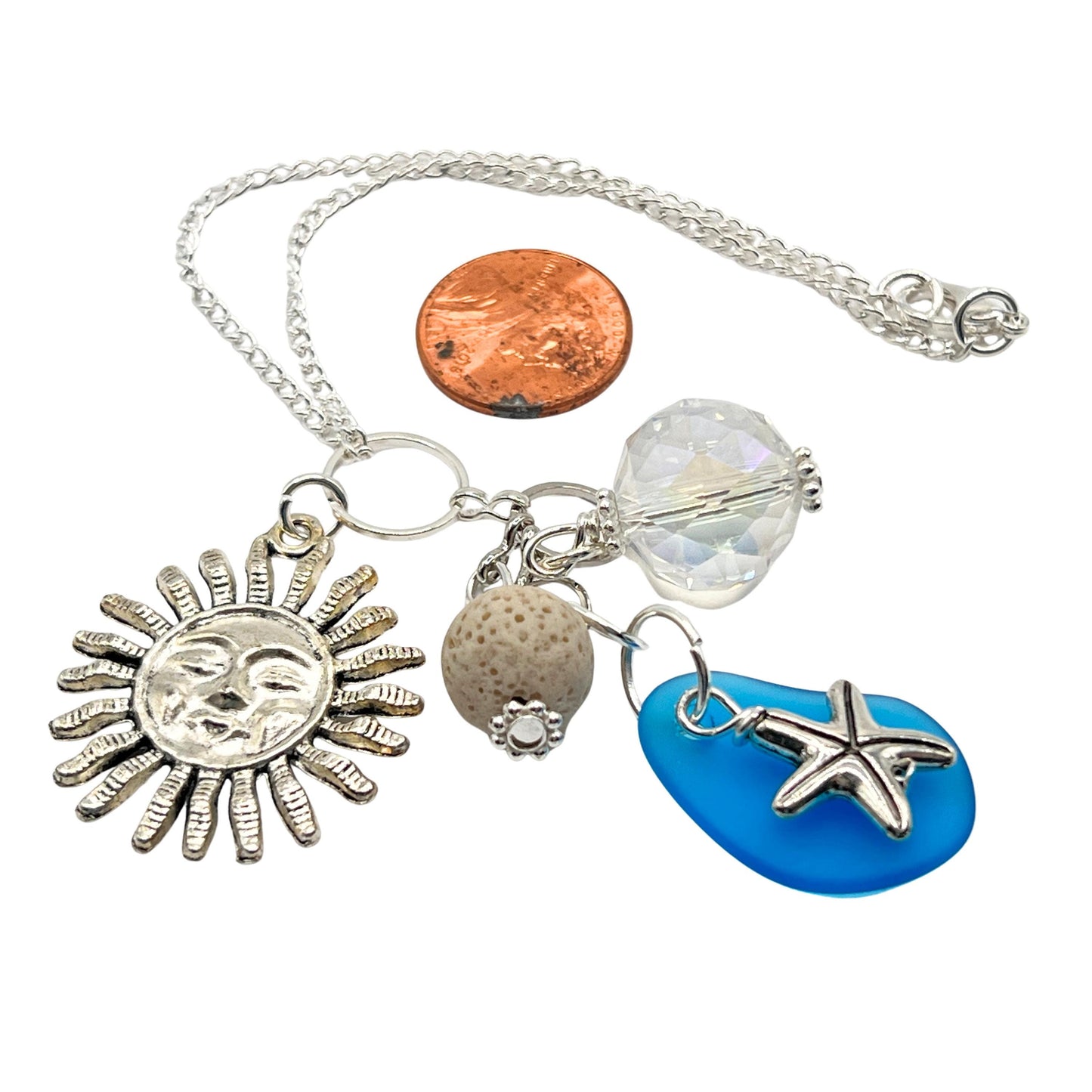 Starfish Car Mirror Charm, Sun Catcher for Car, Beach Decor