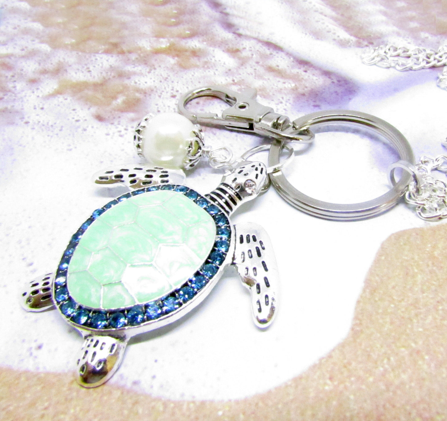 Sea Turtle Eyeglass Lanyard – Beach Necklace & ID Badge Holder, Coastal Gift for Her