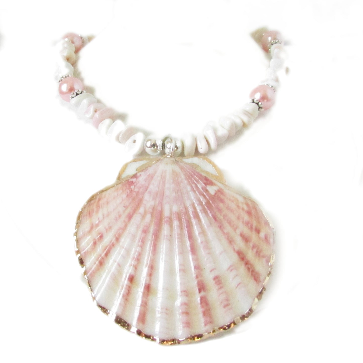 Pink Shell Curtain Tiebacks – Beachy Beaded Window Decor, Set of 2, 18 Inches