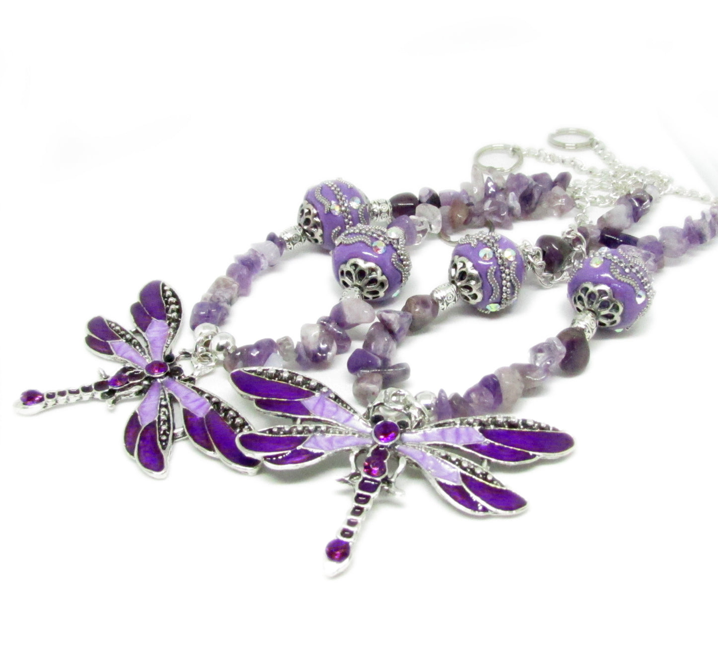 Dragonfly Curtain Tiebacks – Beaded Sparkle Nursery & Girls Room Decor, Handmade Set of 2