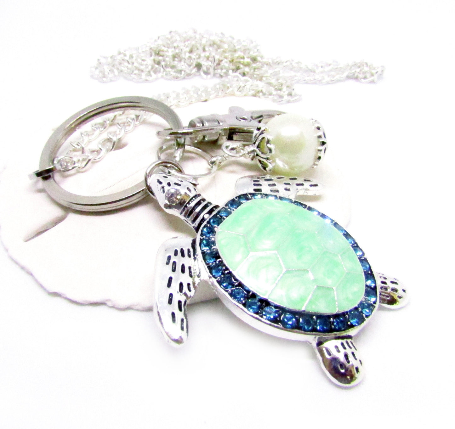 Sea Turtle Eyeglass Lanyard – Beach Necklace & ID Badge Holder, Coastal Gift for Her