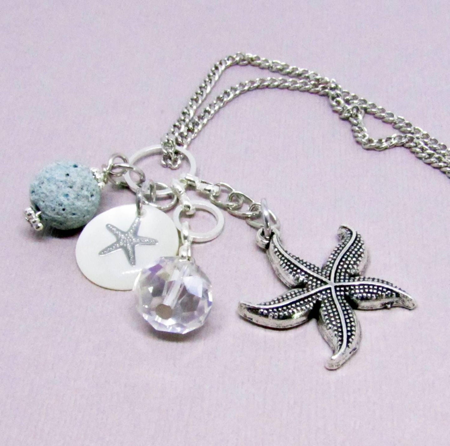 Starfish Car Charm, Essential Oil Diffuser, Beach Rear View Mirror