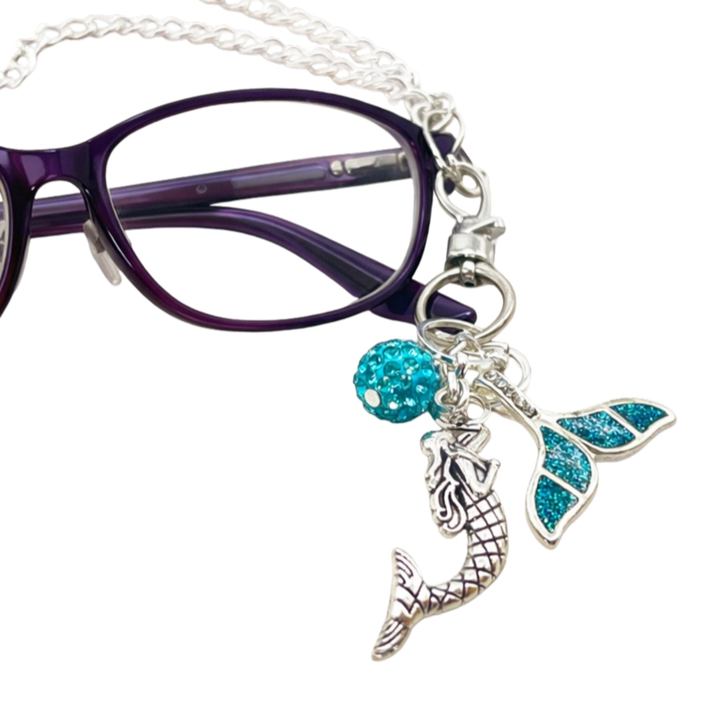Mermaid Eyeglass Lanyard – Beach Charm Glasses Holder Necklace, Coastal Gift for Her