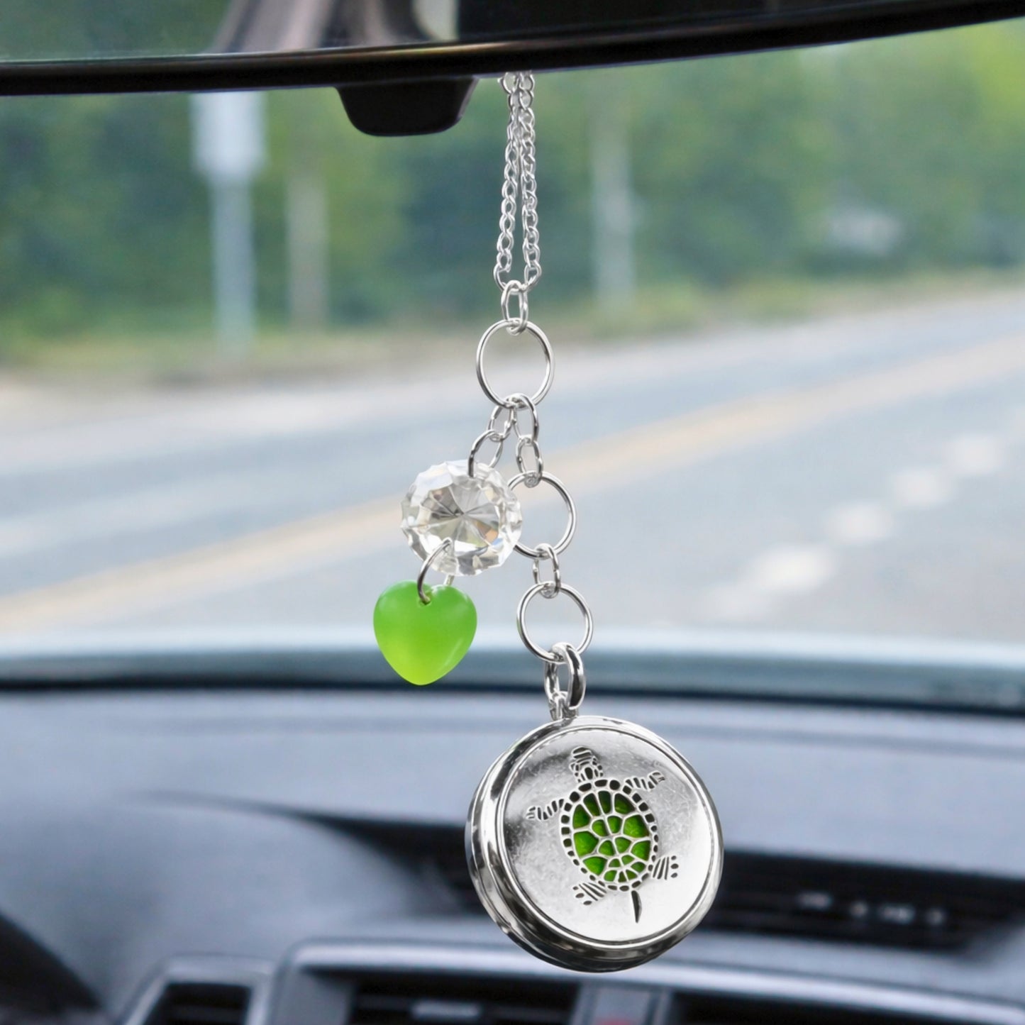 Sea Turtle Car Charm – Felt Diffuser Rear View Mirror Charm, Choose Sea Turtle, Lotus or Starfish