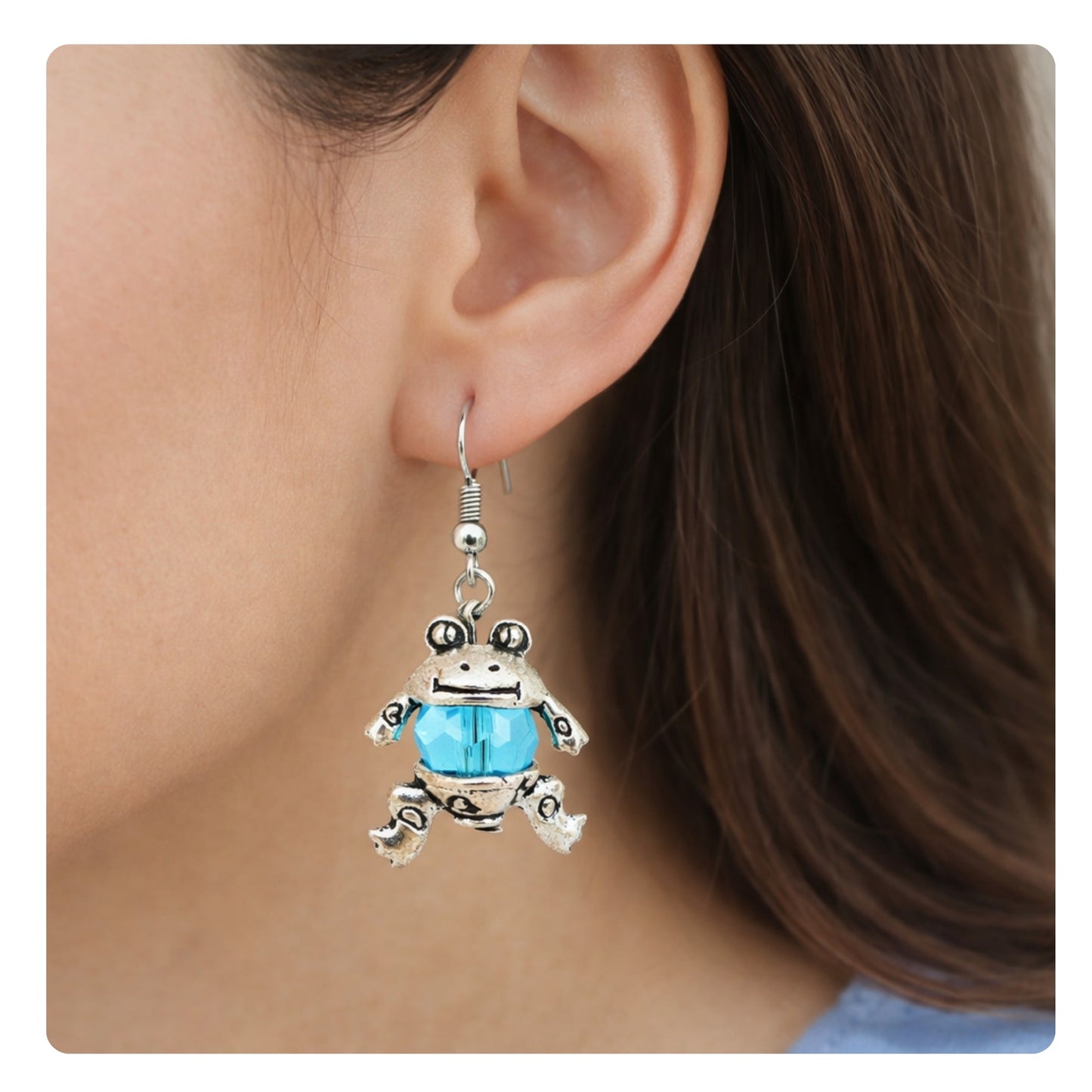 Frog Earrings: Playful Crystal Dangles (Lightweight, Gift Ready)