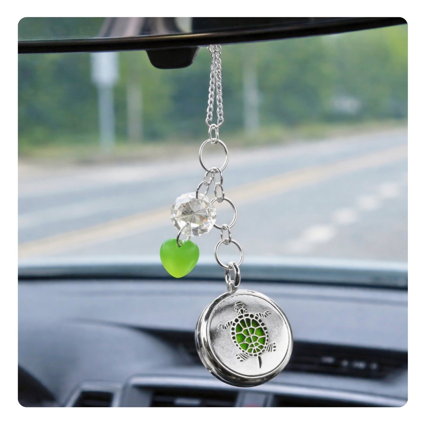 Sea Turtle Car Charm – Felt Diffuser Rear View Mirror Charm, Choose Sea Turtle, Lotus or Starfish